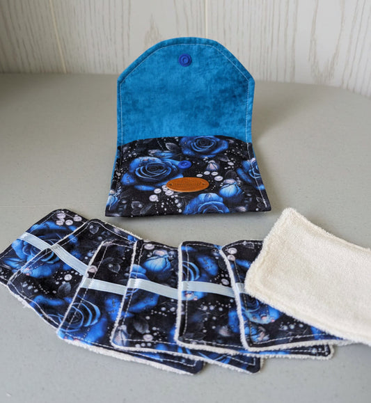 Ensemble-Pochette avec lingettes démaquillantes réutilisables
