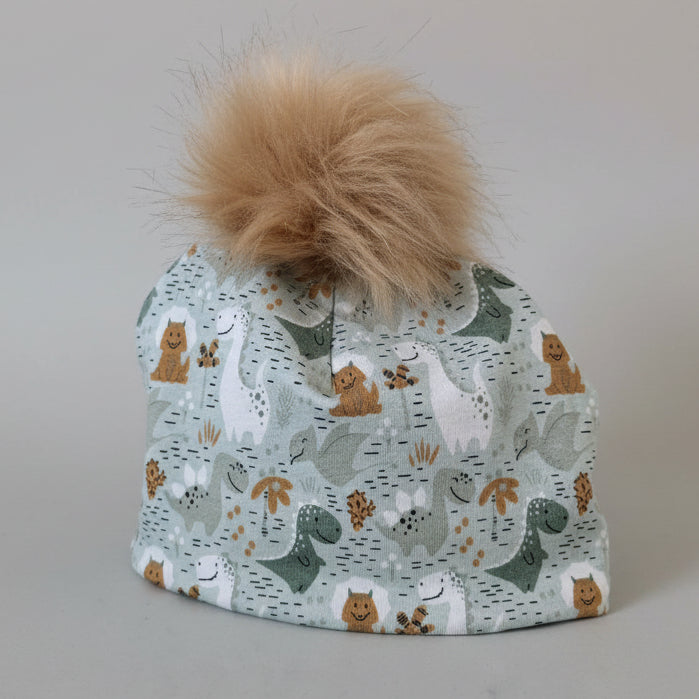 Tuque enfant doublée micropolar avec pompon amovible - 1 an (38 cm)