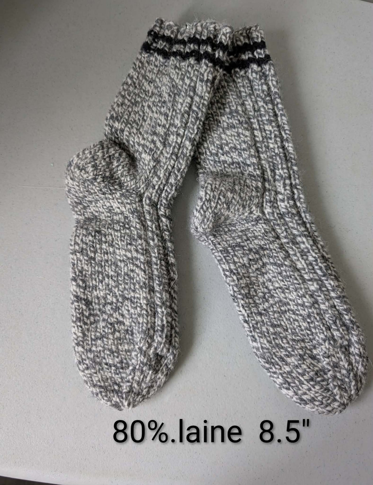Bas de laine tricotés-(8.5")