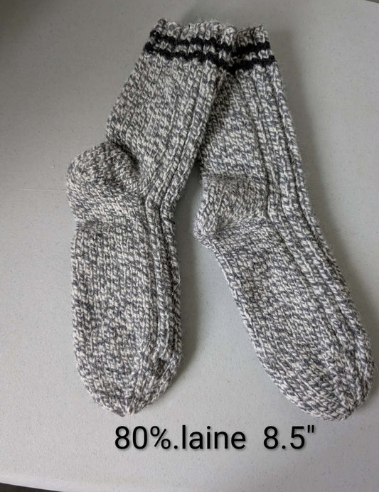 Bas de laine tricotés-(8.5")