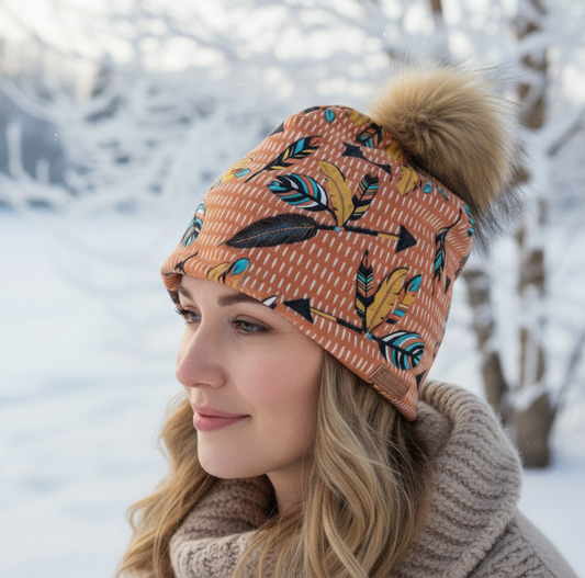 Tuque en tissu doublé micro-polar