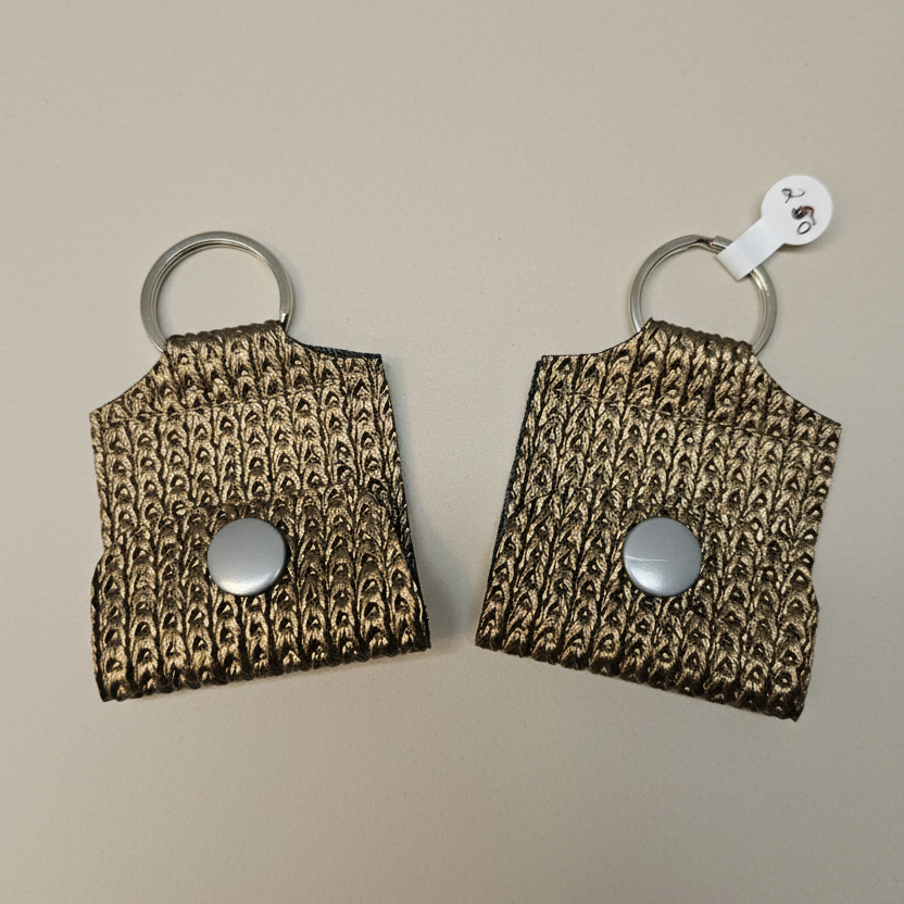 Mini porte-clé avec pochette à bouton pression