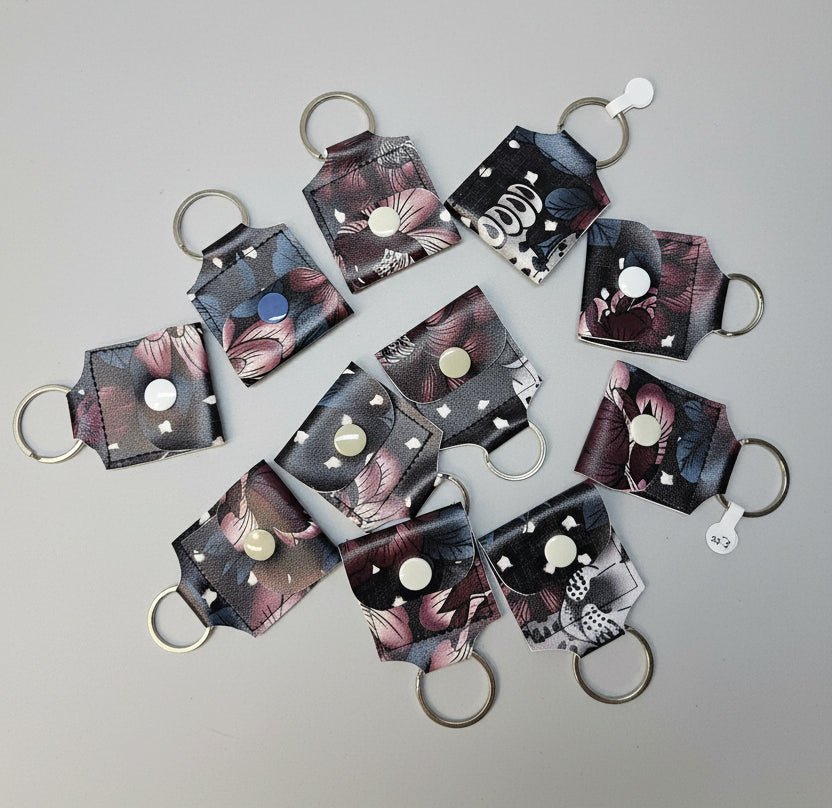 Mini porte-clé avec pochette à bouton pression