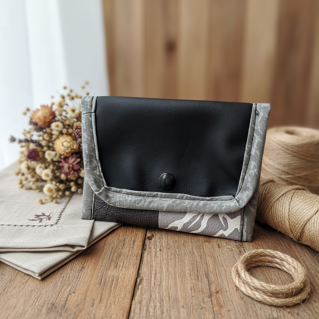 Petit porte-monnaie en simili cuir