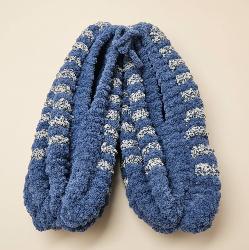 Pantoufles en laine tricotées–Homme 11