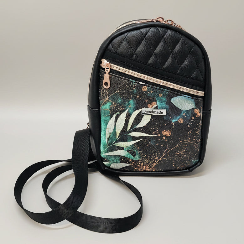 Sac à dos sacoche en simili cuir matelassé (Petit)