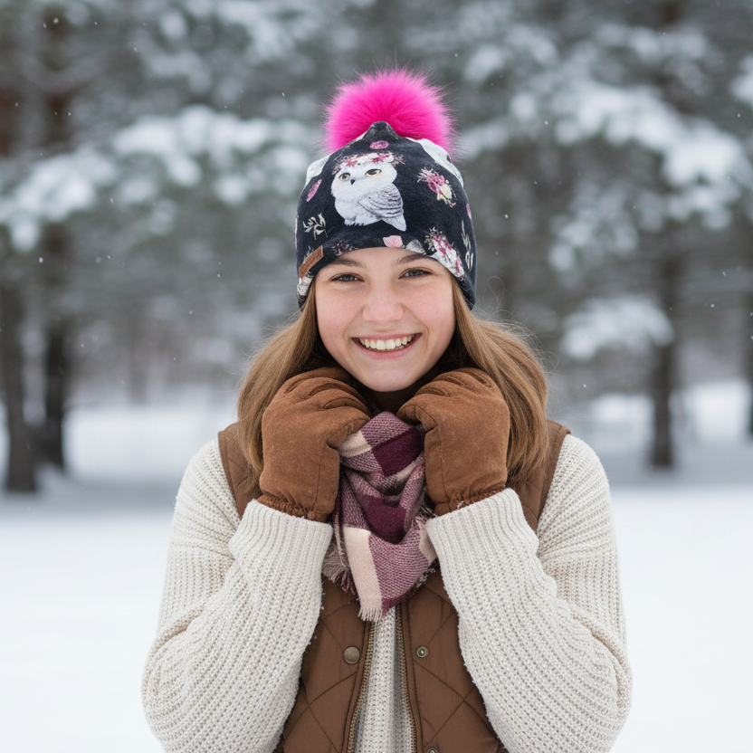 Tuque en tissu doublé micro-polar