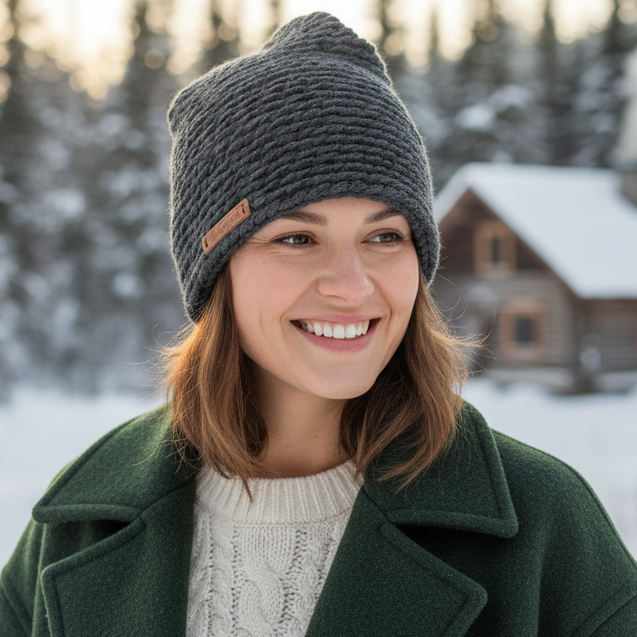 Tuque en tissu doublé micro-polar