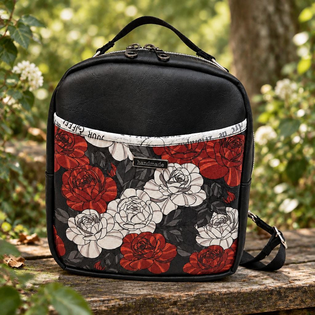 Sac à dos sacoche en simili cuir (Moyen)