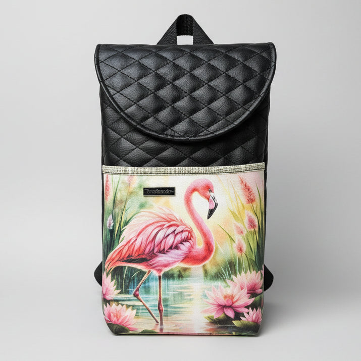 Sac à dos sacoche en simili cuir matelassé Format moyen