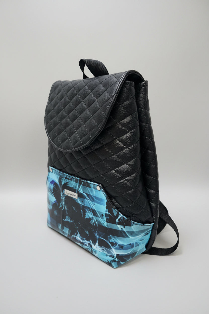 Sac à dos sacoche en simili cuir matelassé