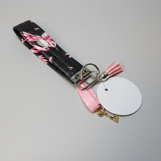 Porte-clé avec sangle en simili cuir
