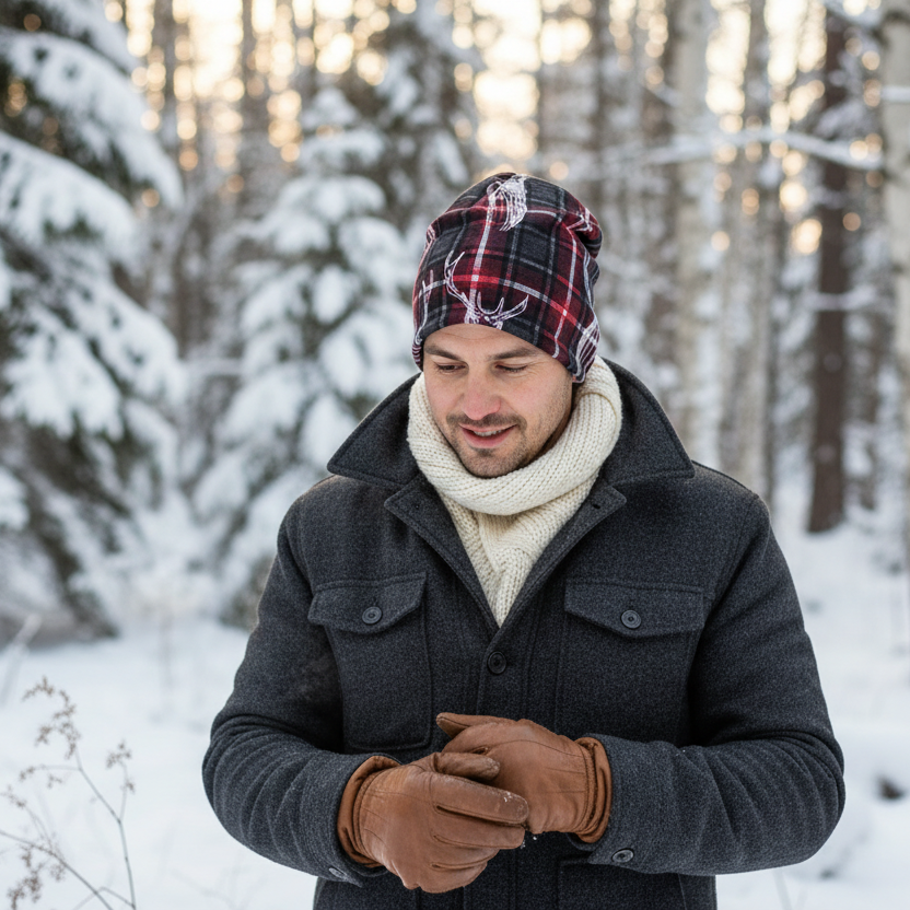 Tuque en tissu doublé micro-polar