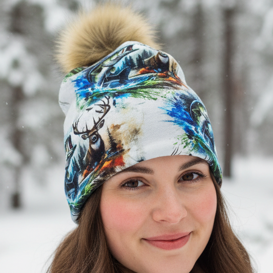 Tuque en tissu doublé micro-polar