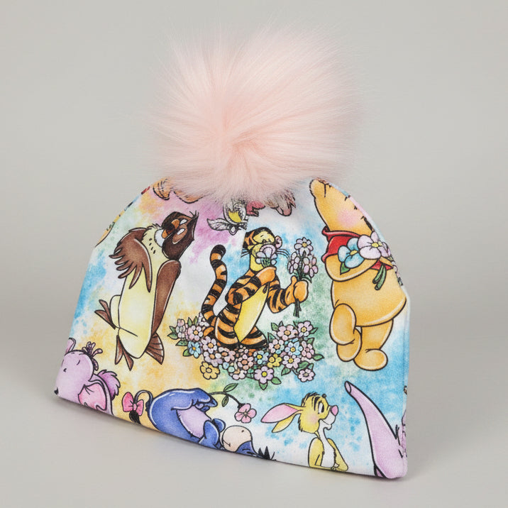 Tuque enfant doublée micropolar avec pompon amovible - 1 an (38 cm)