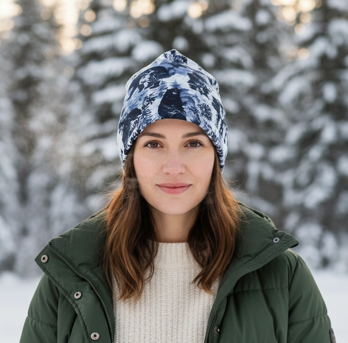 Tuque en tissu doublé micro-polar