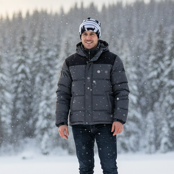 Tuque en tissu doublé micro-polar