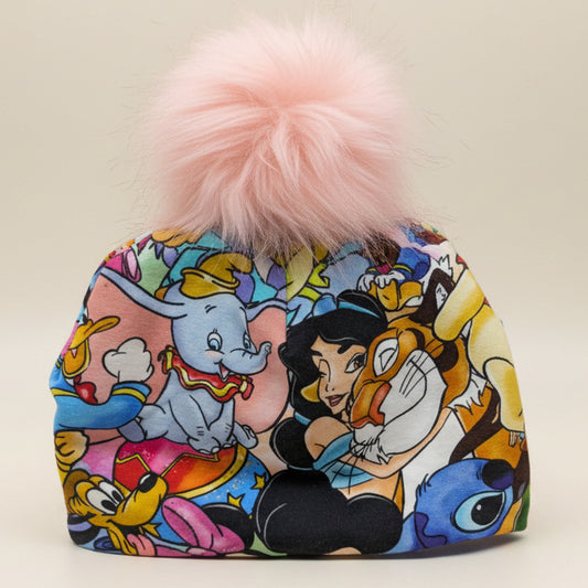 Tuque enfant doublée micropolar avec pompon amovible - 1 an (38 cm)