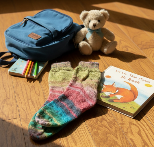 Enfants (7-8 ans)-Bas       75%Laine 25%Nylon
