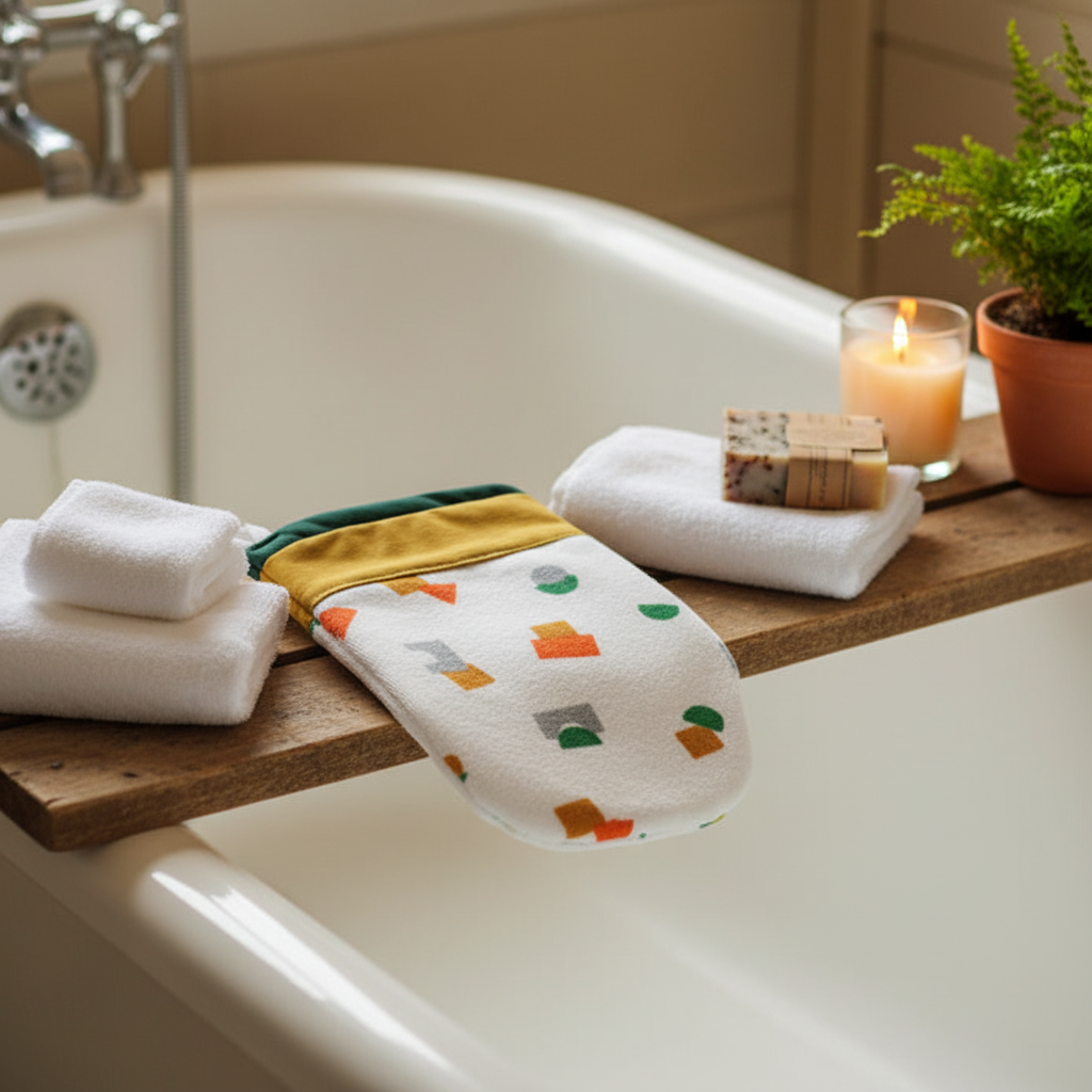 Mitaines de bain en ratine douce pour-bébé,enfants et adultes