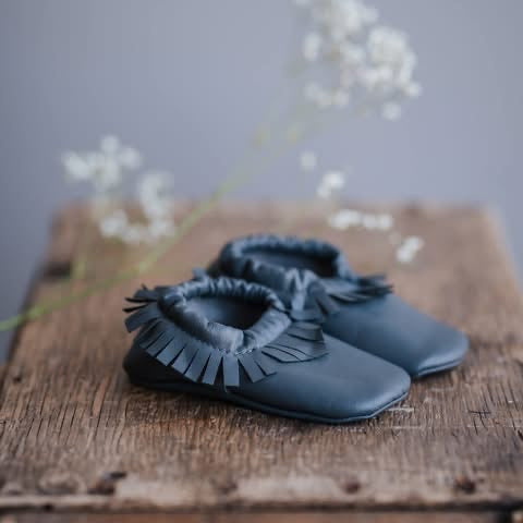 Pantoufles Bébé en Cuir Doublé Polar (6-12 mois)