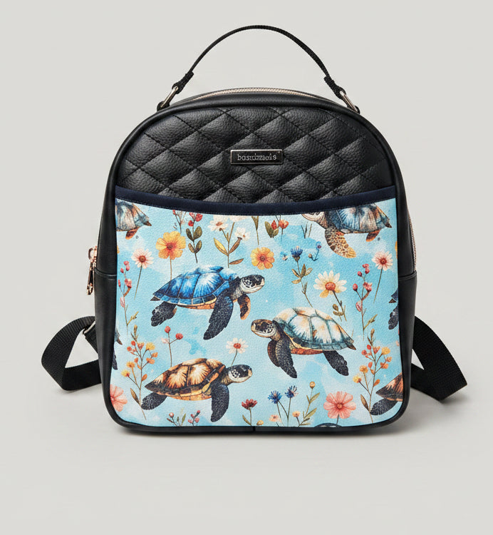 Sac à dos sacoche en simili cuir matelassé (Moyen)