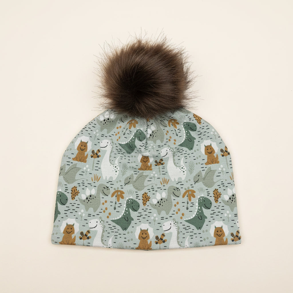 Tuque enfant doublée micropolar avec pompon amovible - 2 ans (40 cm)