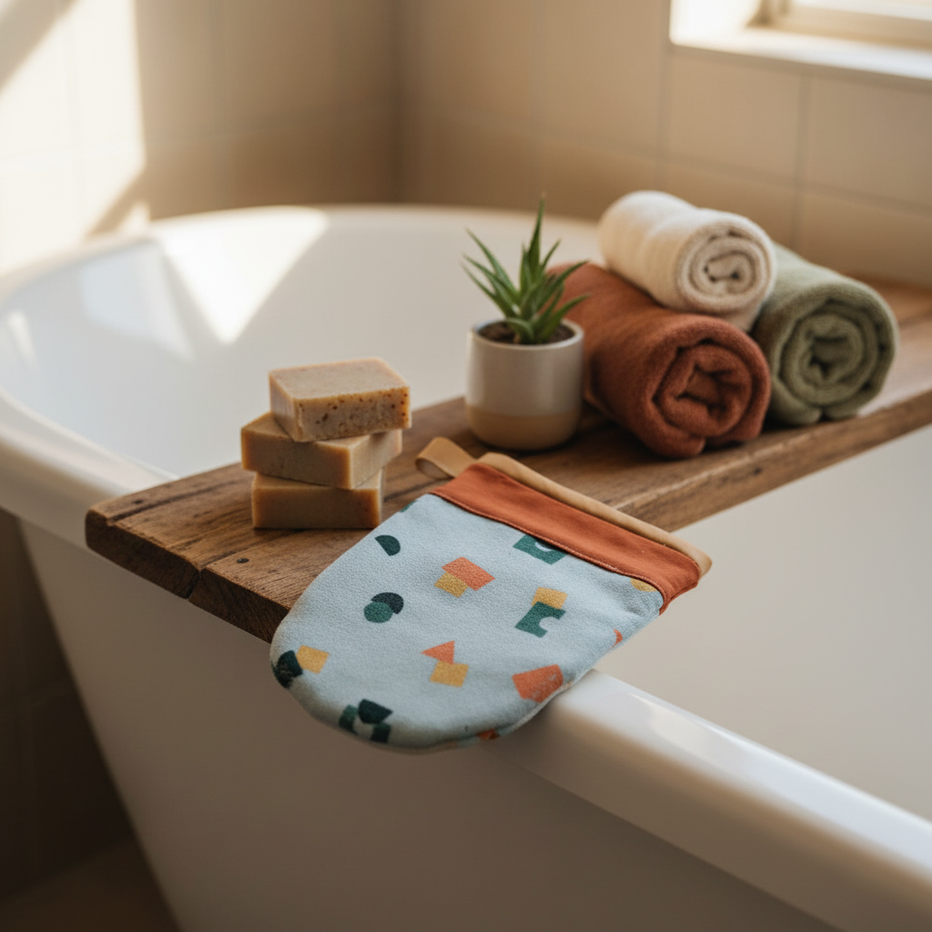 Mitaines de bain en ratine douce pour-bébé,enfants et adultes
