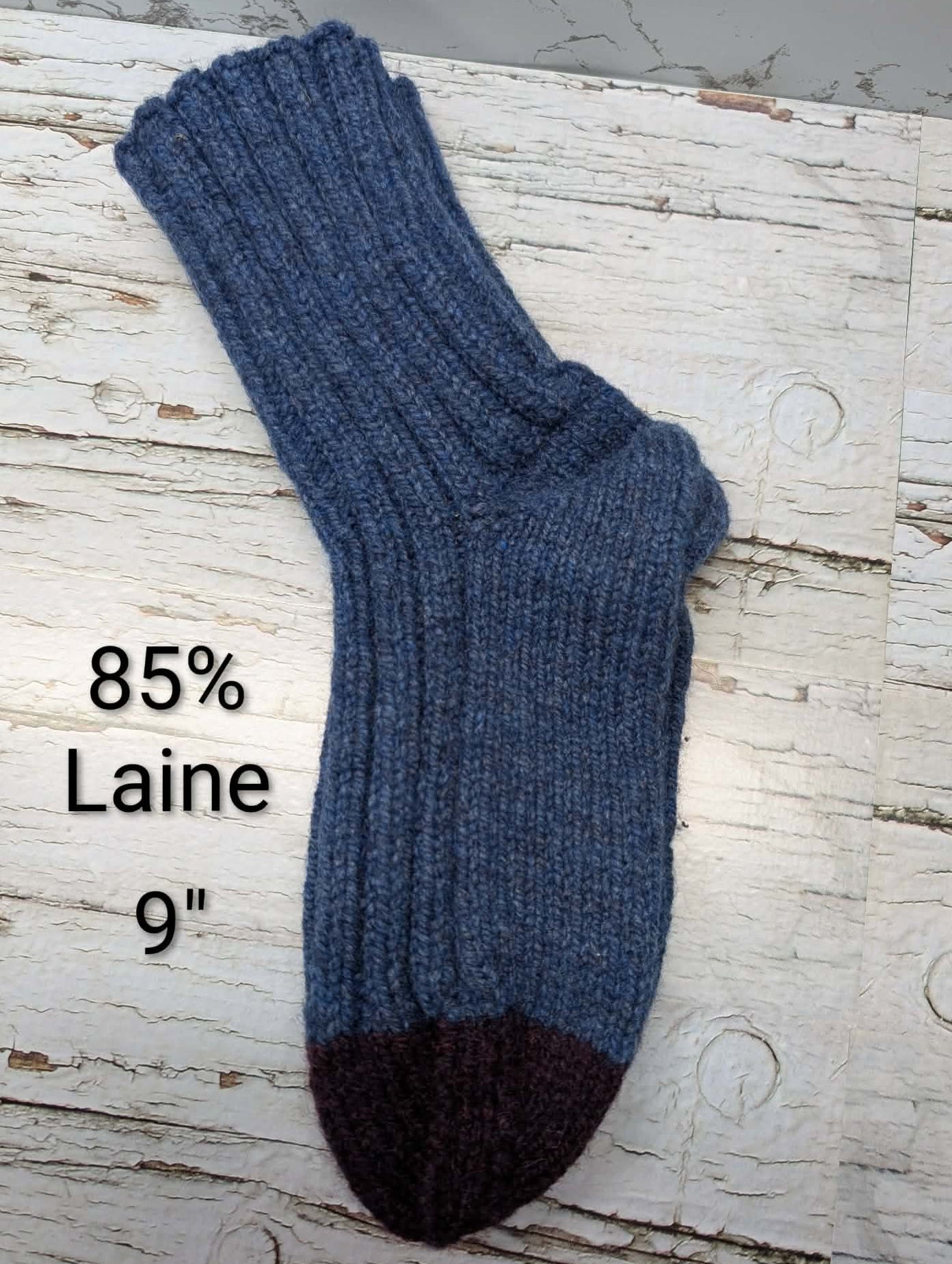 Bas de laine tricotés-(9")
