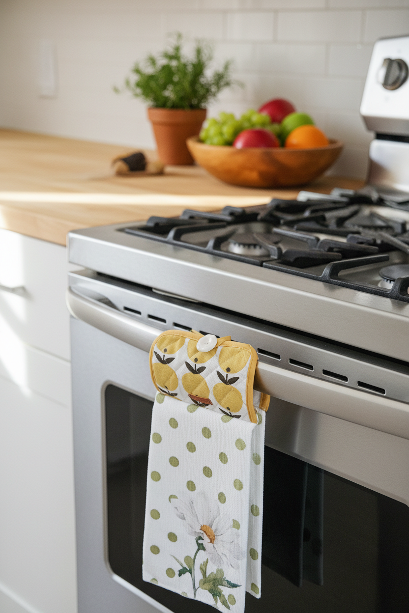 Essuie-Main avec Bouton - Attache Pratique