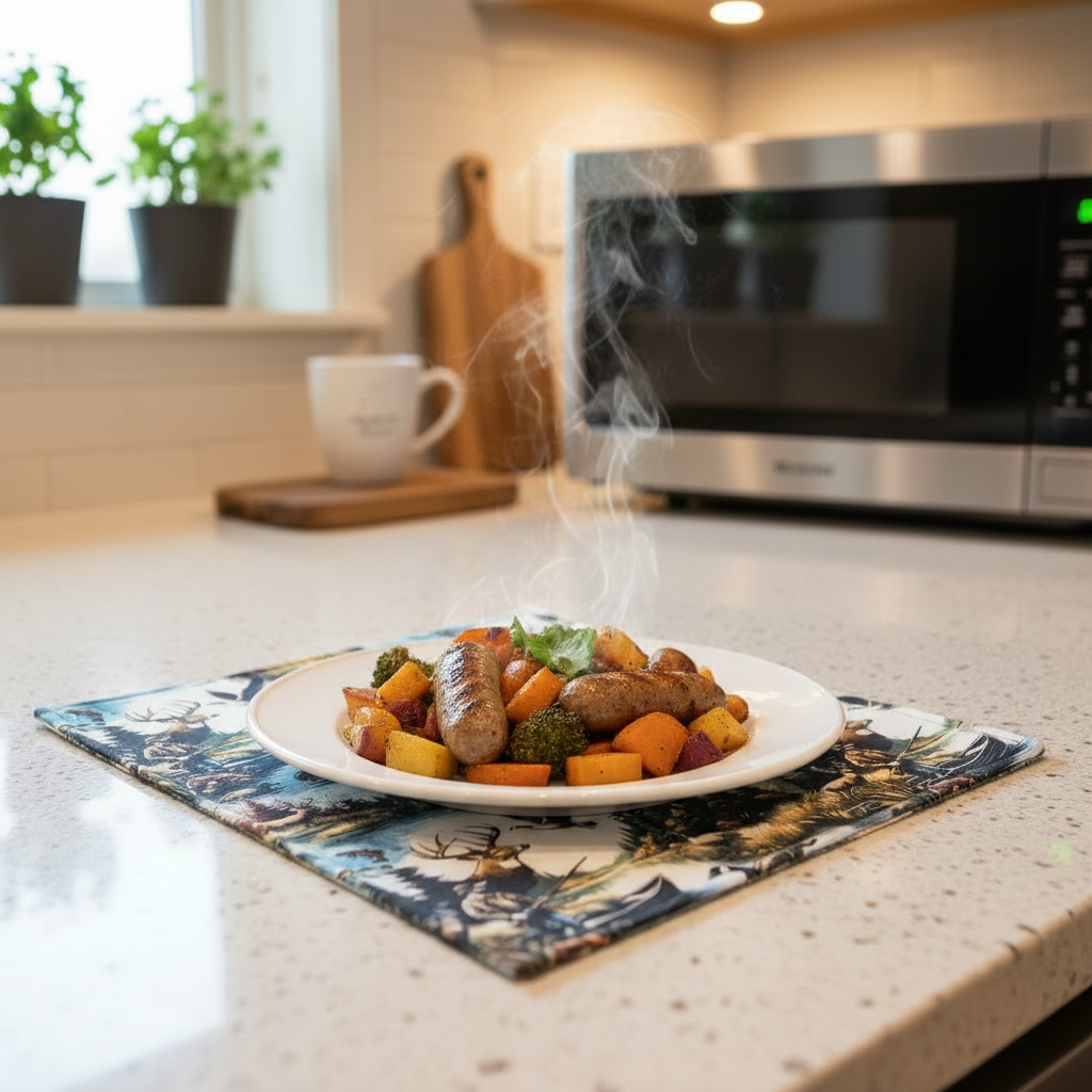 Sous-assiettes réversibles pour micro-ondes