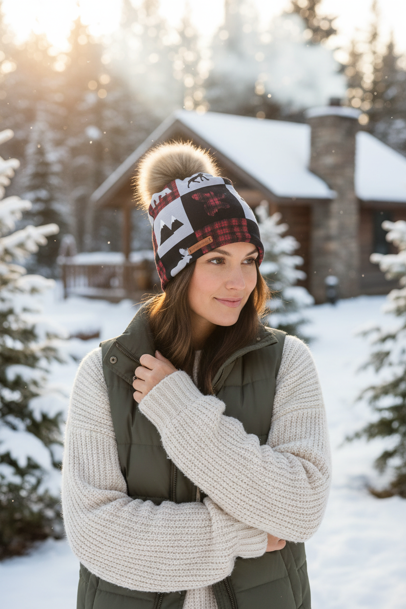 Tuque en tissu doublé micro-polar