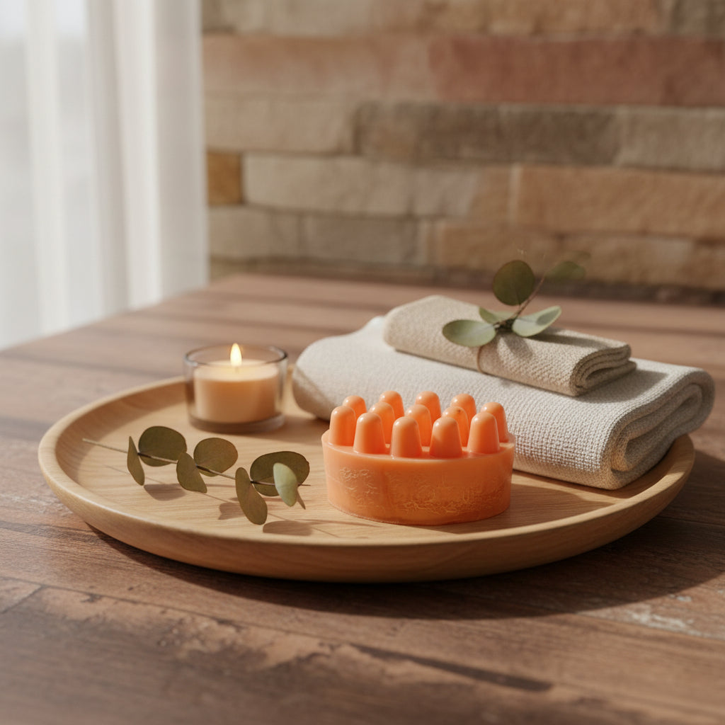 Savon Exfoliant avec Éponge Intégrée