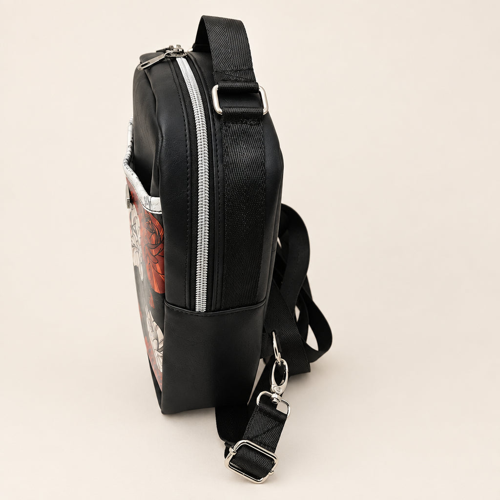 Sac à dos sacoche en simili cuir (Moyen)