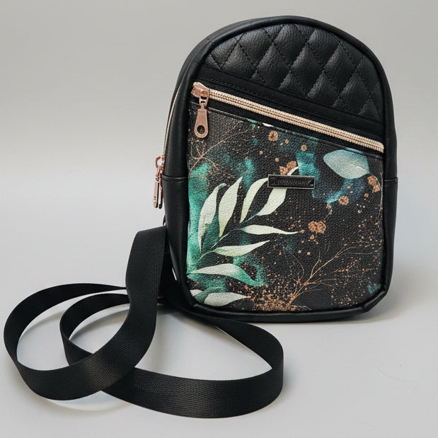 Sac à dos sacoche en simili cuir matelassé (Petit)