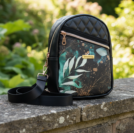 Sac à dos sacoche en simili cuir matelassé (Petit)