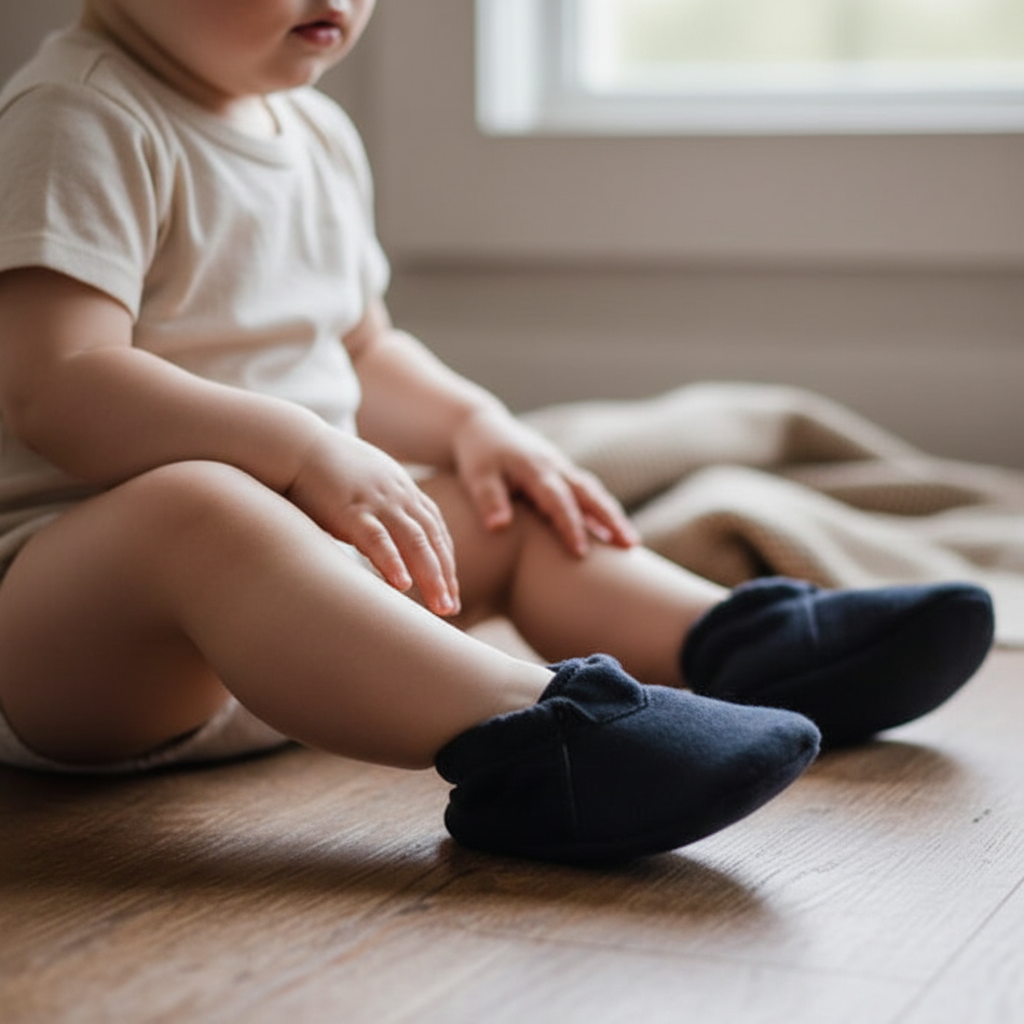 Pantoufles Bébé en simili Suède Doublé Polar (6-12 mois)