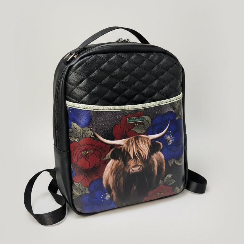 Sac à dos sacoche en simili cuir matelassé