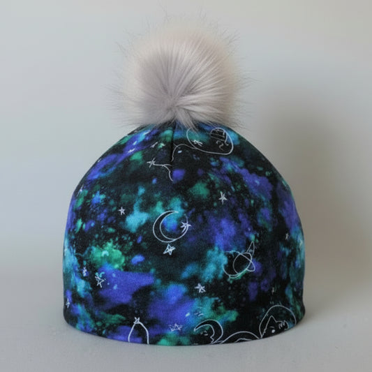 Tuque enfant doublée micropolar avec pompon amovible - 4 ans (44 cm)