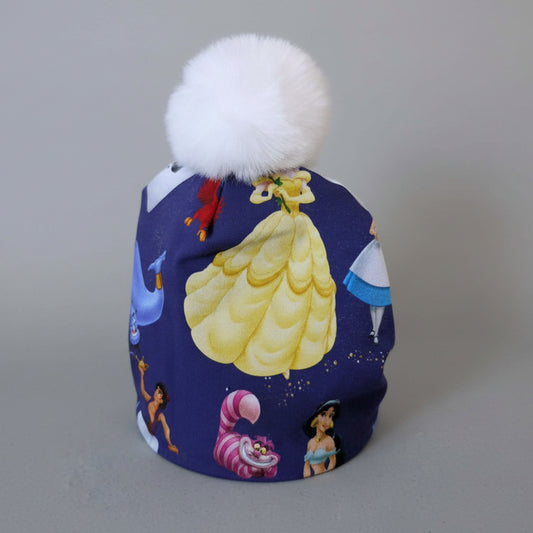 Tuque enfant doublée micropolar avec pompon amovible - 2 ans (40 cm)