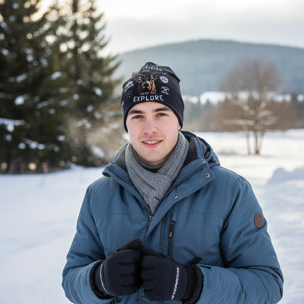 Tuque en tissu doublé micro-polar