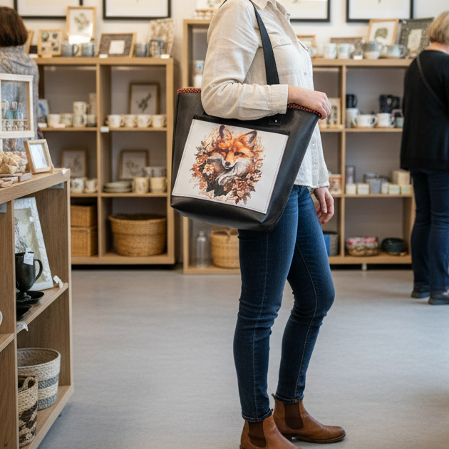 Grand sac Cabas en simili cuir