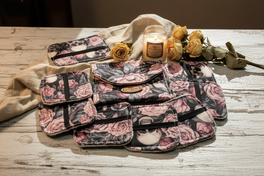 Ensemble-Pochette avec lingettes démaquillantes réutilisables