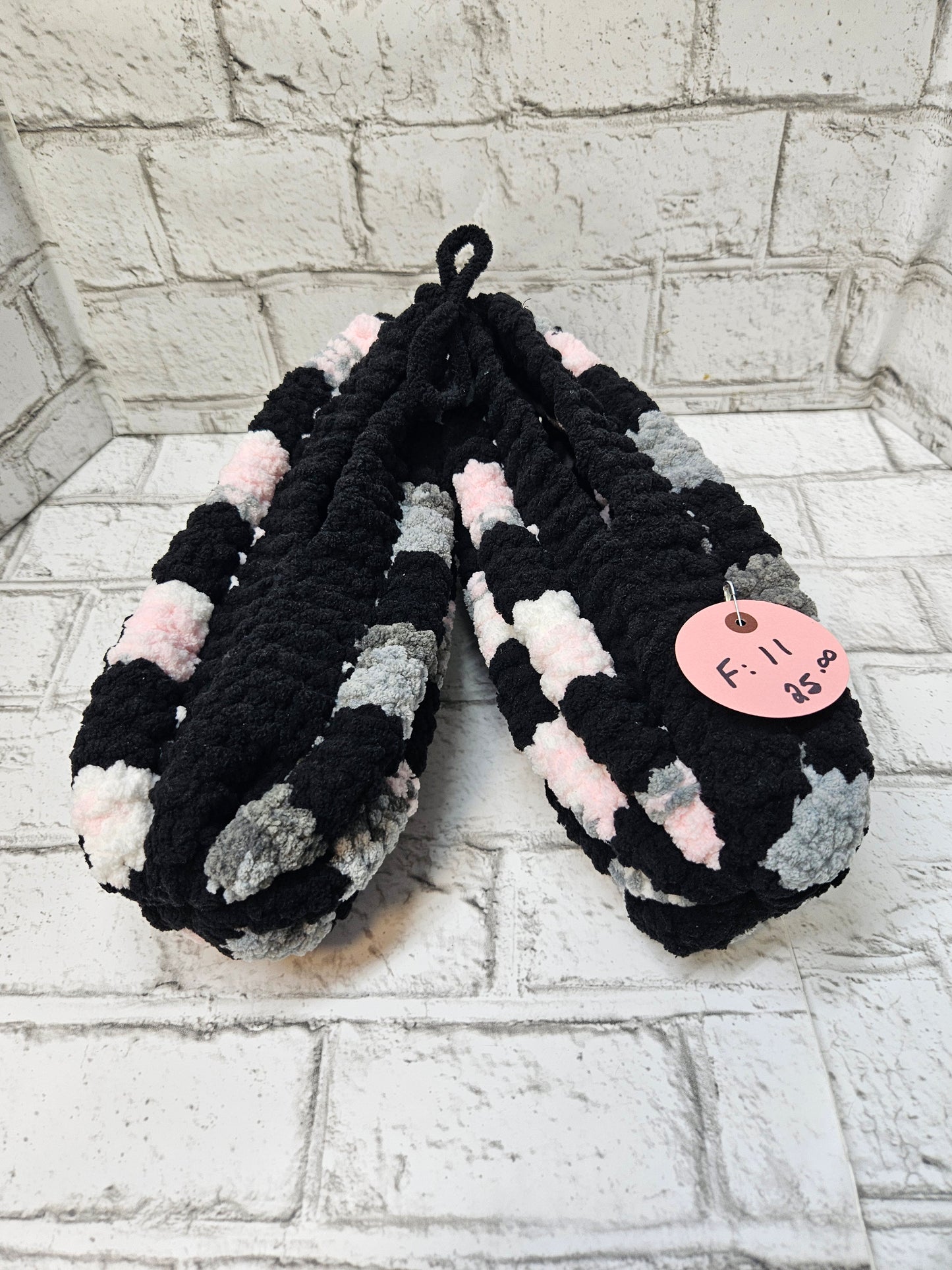 Pantoufles en laine tricotées–Femme 11