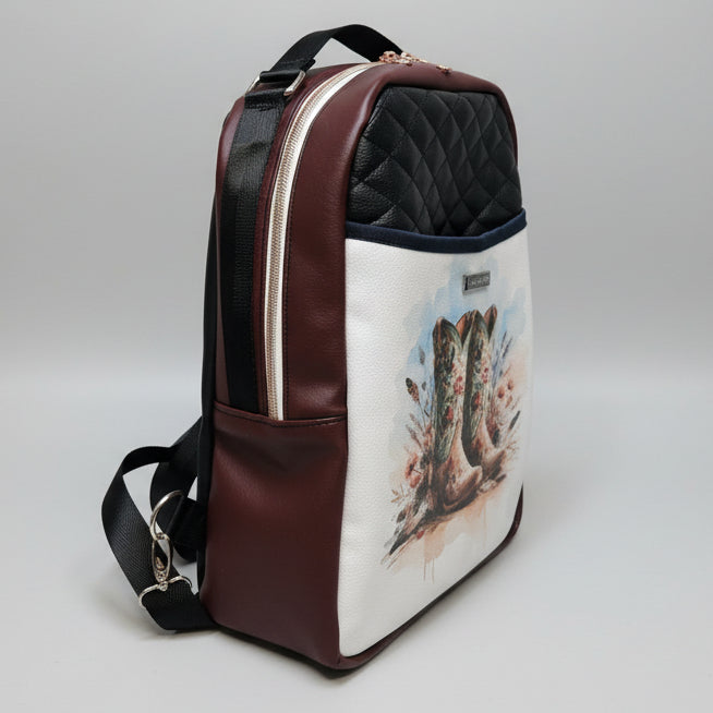 Sac à dos sacoche en simili cuir matelassé