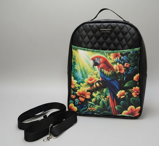 Sac à dos sacoche en simili cuir matelassé