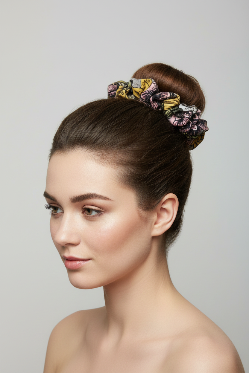 Chouchou (fleuri foncé)