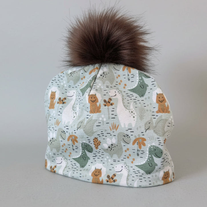 Tuque enfant doublée micropolar avec pompon amovible - 1 an (38 cm)
