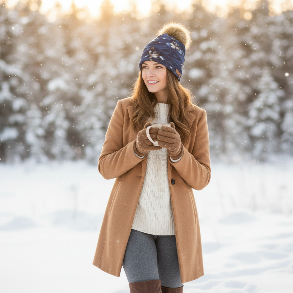 Tuque en tissu doublé micro-polar