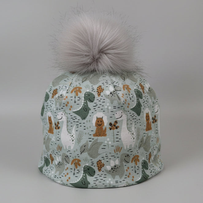 Tuque enfant doublée micropolar avec pompon amovible - 2 ans (40 cm)